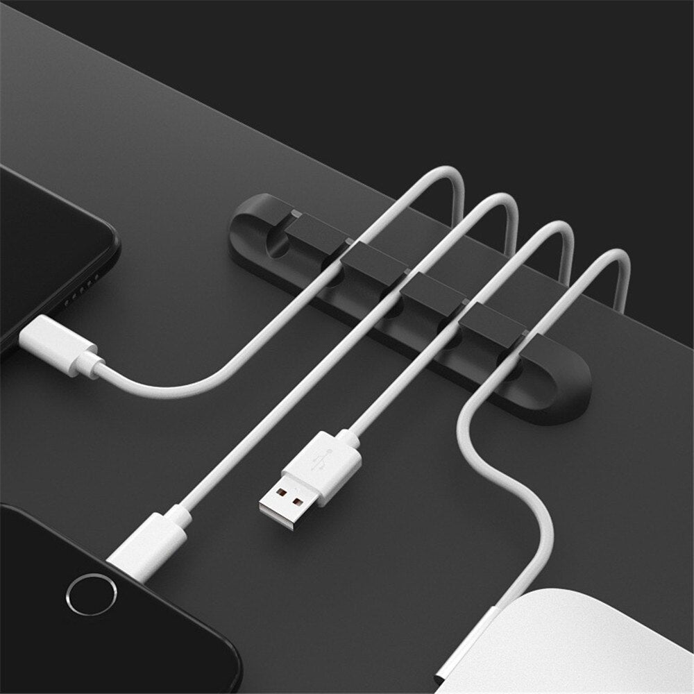 1 Pc Silicone USB Cable Organizer, Earphone Clip Charger, Desk Accessories